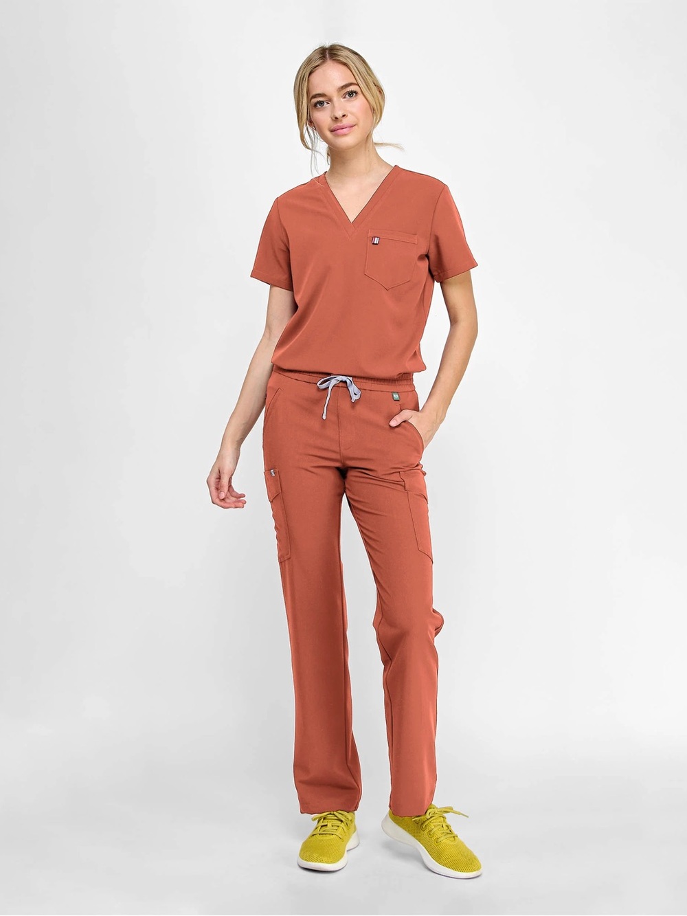 WOMENS SCRUB SET SMALL CATARINA TOP AND MEDIUM YOLA PANTS